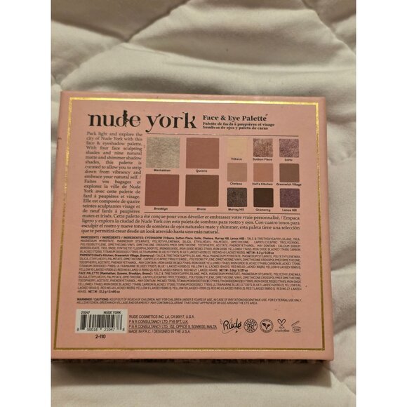 Rude Cosmetics "Nude York" Face & Eye Palette - Picture 5 of 7